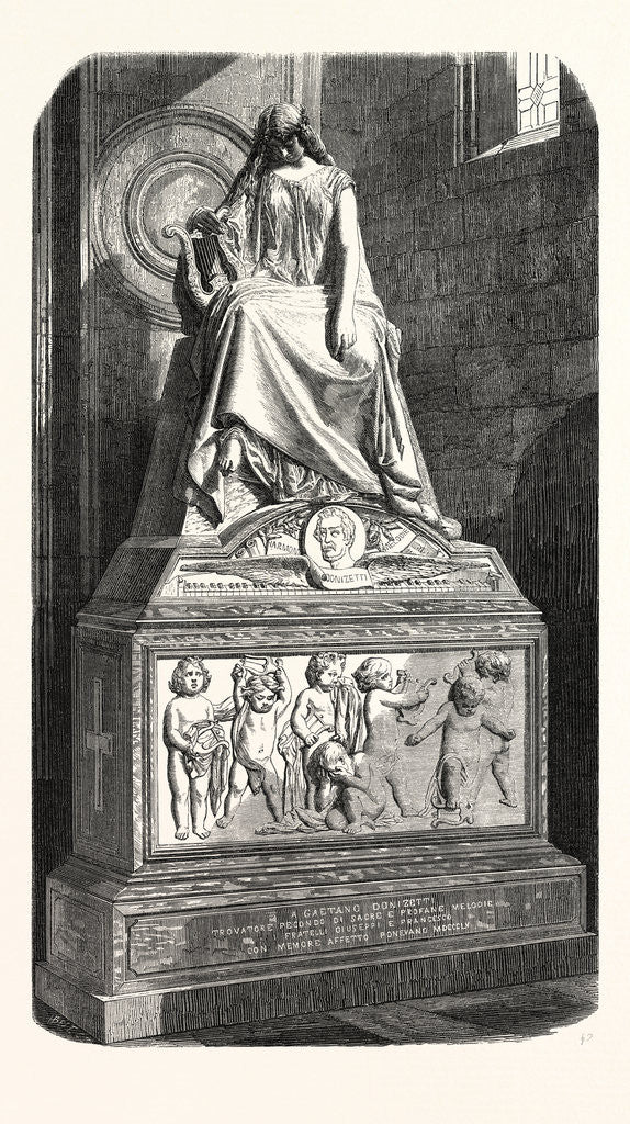 Detail of Monument erected to the memory of Donizetti by Anonymous