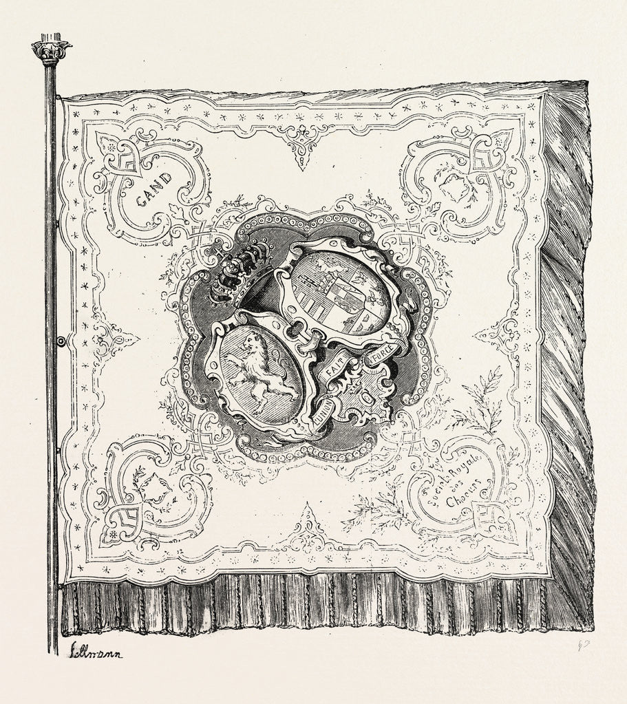 Detail of Banner of the Royal Society of Choirs of Ghent, Belgium by Anonymous