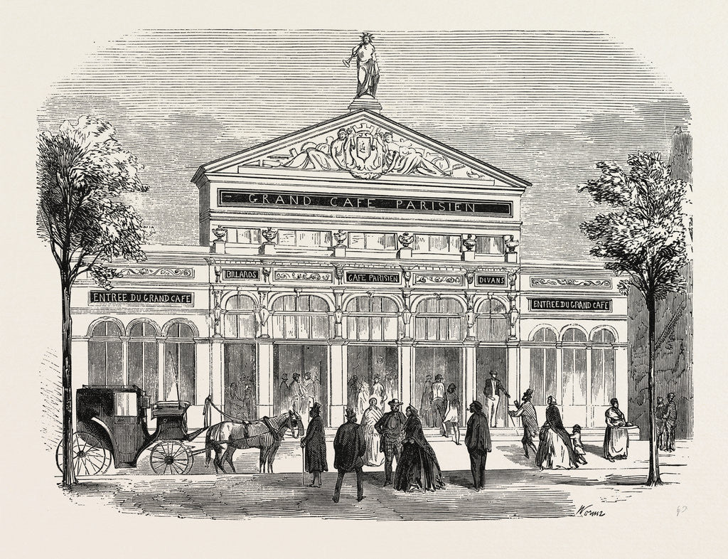Detail of Frontage of the Grand Cafe Parisien on the Boulevard Saint-Martin, Paris, France by Anonymous