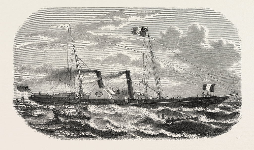 Detail of Alliance, Steamship, an Established New Service Between Le Havre and Southampton by Anonymous