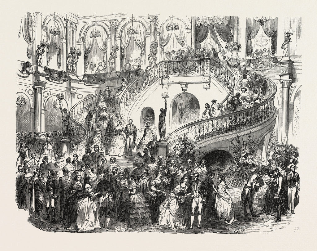 Detail of Decoration Executed in the Courtyard of the Town Hall for the Ball Given in Honour of the Queen of England by Anonymous