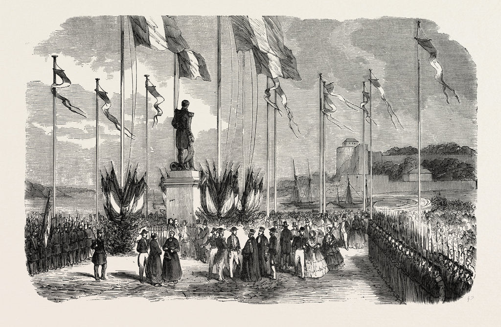 Detail of Inauguration of the Statue of Admiral Le Ray, Pornic, August 12, 1855, Engraving by Anonymous
