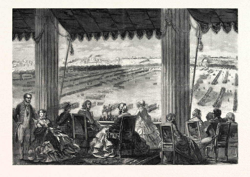 Detail of The Queen of England on the Balcony of the Military School, During the Review of 24 August 1855. Queen Victoria by Anonymous