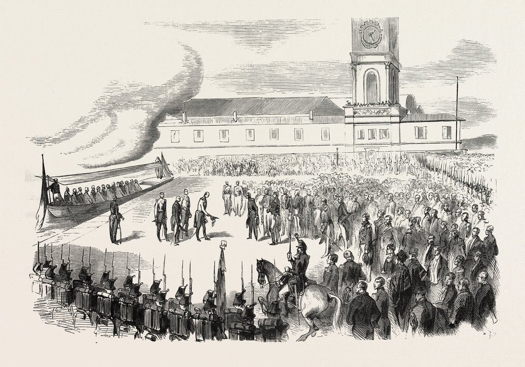 Detail of Reception S.A.I. And R. Grand Duke Maximilian of Austria, in the Port of Toulon, on 29 August 1855 by Anonymous