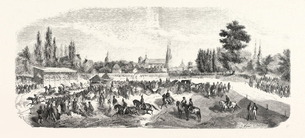 Detail of The Racecourse of Chalons-Sur-Marne, France by Anonymous