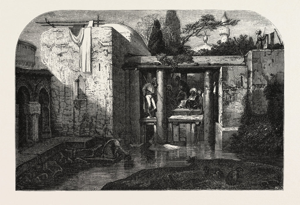 Detail of A Coffee in Asia Minor, Engraving 1855 by Anonymous