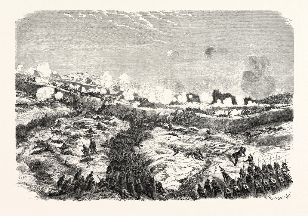 Detail of Attack of the Courtine by the Devision of the Motterouge. The Crimean War, 1855 by Anonymous