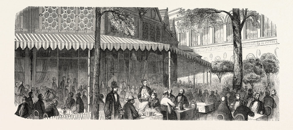 Detail of The Buffet at the Universal Exposition: Buffet Around the Rotunda Panorama. Paris, France, Exposition Universelle by Anonymous