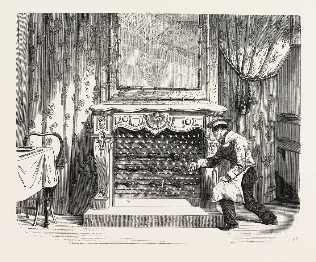 Detail of Universal Exposition: Gas Roaster. Paris, France, Exposition Universelle by Anonymous