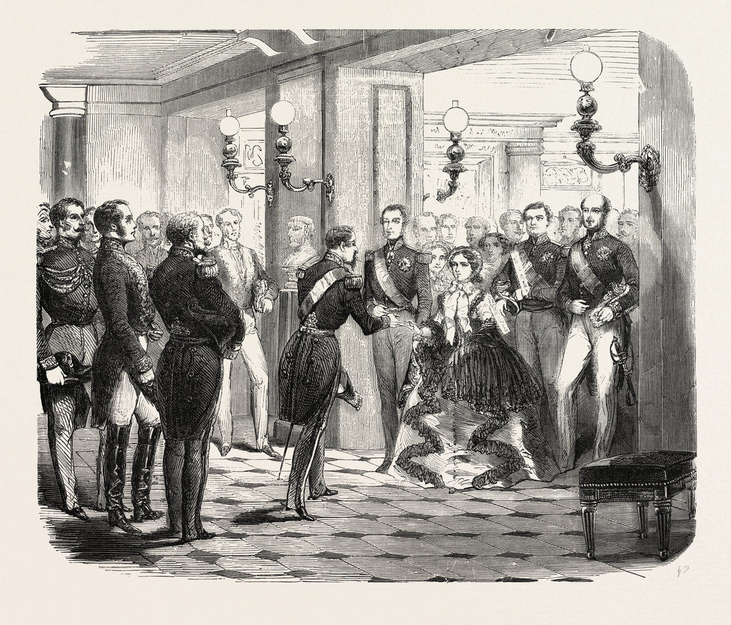 Detail of Reception of the Duke and Duchess of Brabant in the Castle of Saint Cloud, October 12, 1855, France by Anonymous