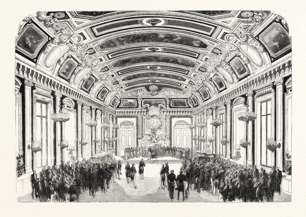 Detail of Day Given by the Exhibitors in the Hotel Du Louvre. The Reception Room. France, 1855. Paris, France, Exposition Universelle by Anonymous