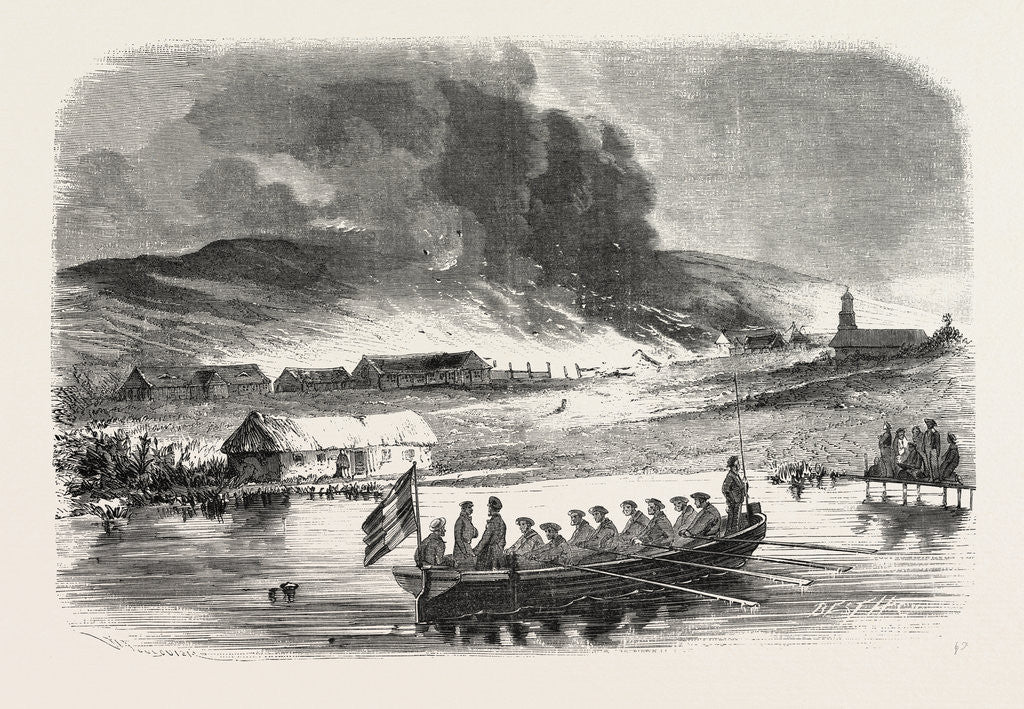 Detail of Fire of the Stores of Petropawloski by Anonymous