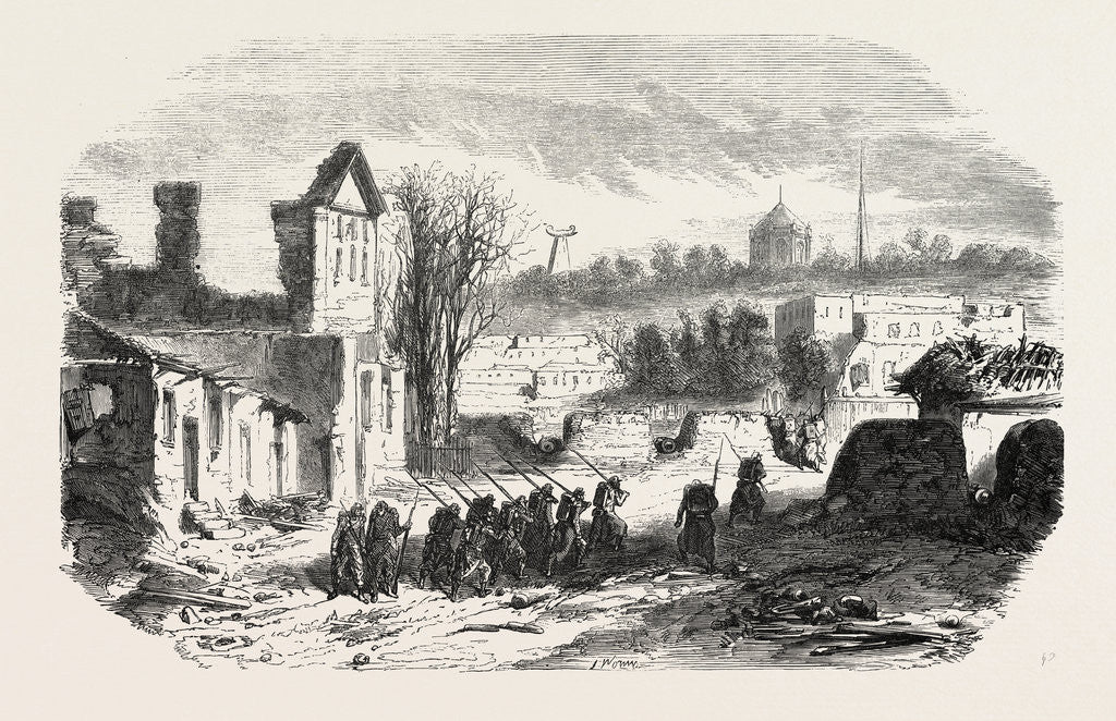 Detail of Layout Barricades in the Streets of Sevastopol. The Crimean War, 1855 by Anonymous