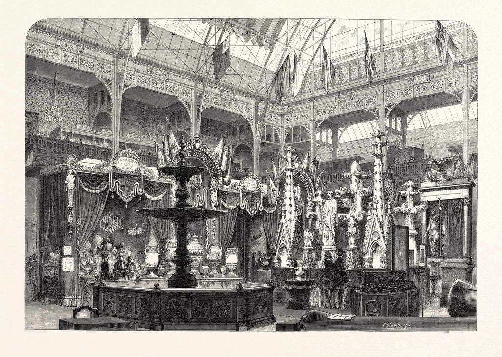 Detail of Prussian Exhibition at the Palace of Industry. Expo 1855. Paris, France, Exposition Universelle by Anonymous