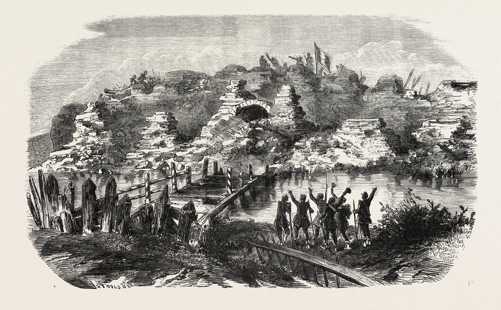 Detail of Aspect Se Front Kinburn Fortifications after the Bombardment. The Crimean War, 1855 by Anonymous