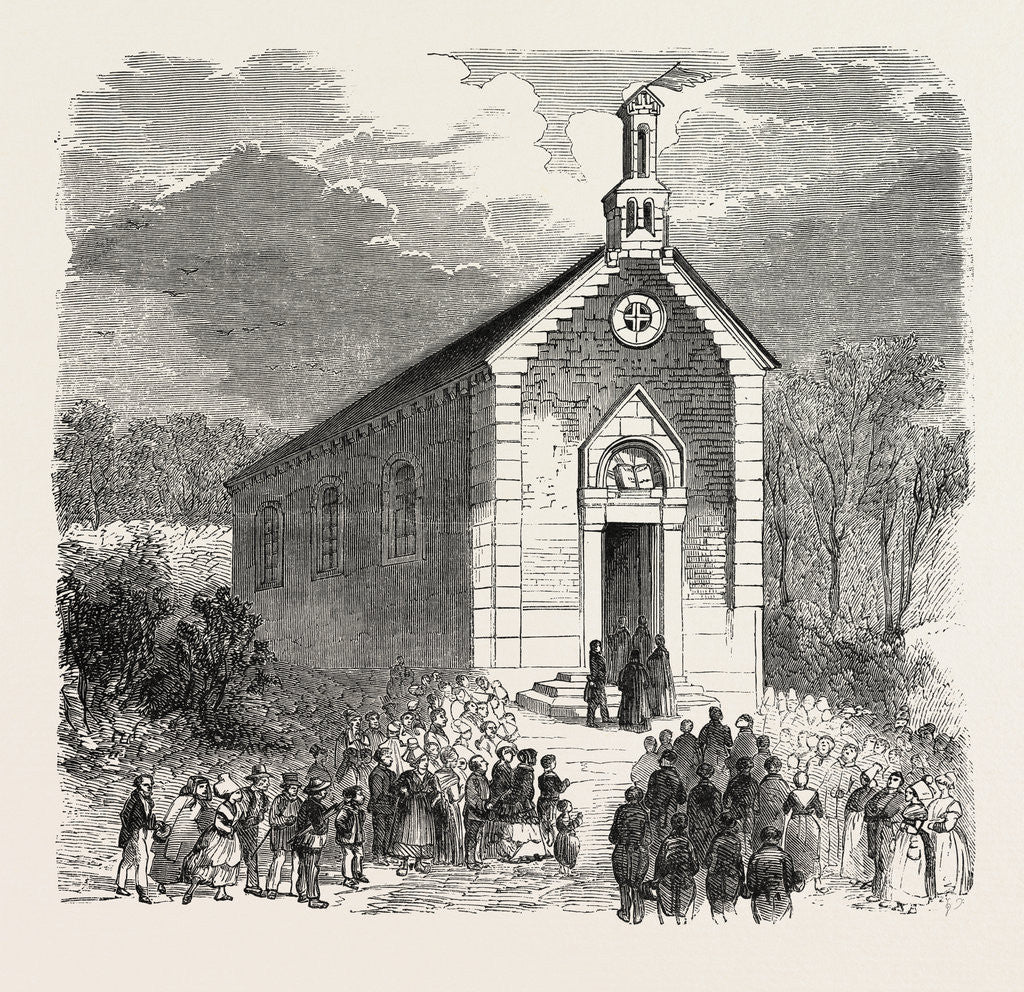 Detail of Inauguration of a Protestant Church in Conde-Sur-Noireau, France by Anonymous