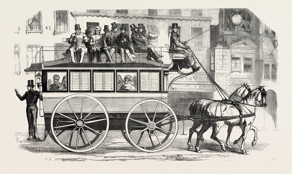 Detail of Model Adopted by the New Bus Company from the City of London. Exterior Elevation. 1855 by Anonymous