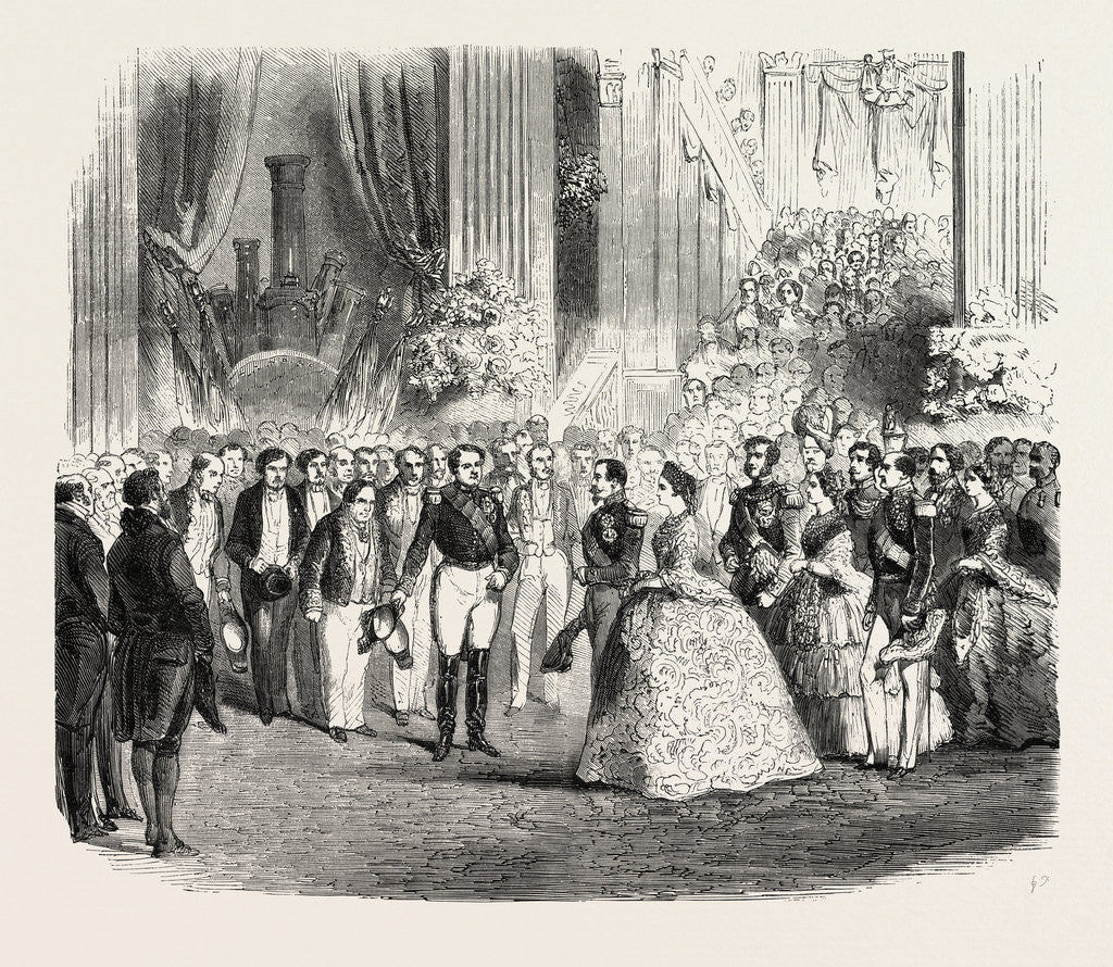 Detail of Reception Ll. Mm. At the Palais De L'Industrie, by Prince Napoleon and the Commission of the Exhibition. Paris, France, Exposition Universelle by Anonymous