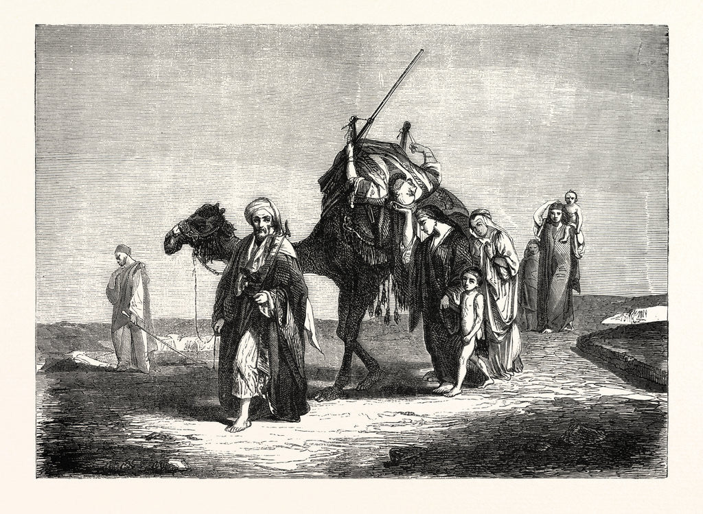 Detail of Convoy Funeral in the Desert of Suez, Egypt by Anonymous