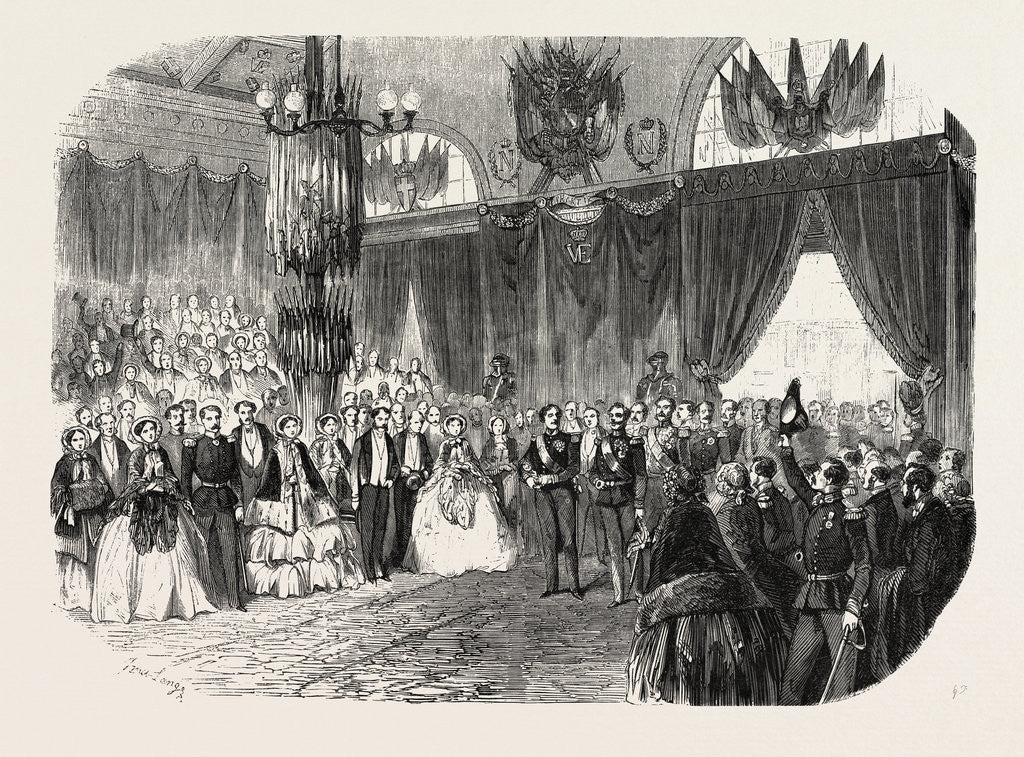 Detail of Reception of Hm the King of Sardinia on the Railway Station in Lyon, November 23, 1855. France by Anonymous