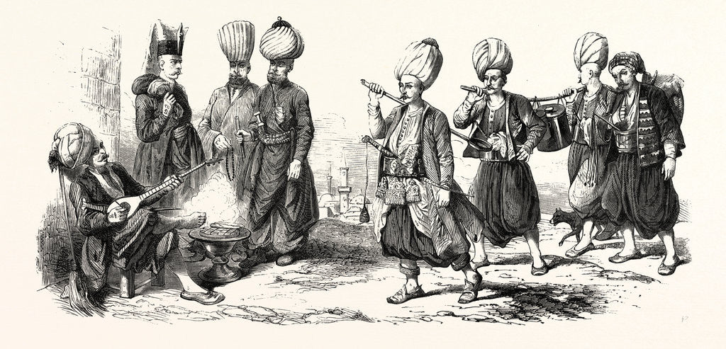 Detail of Janissary Guard. Paymaster. Room Leader. Nco Guard. Chief Scullion. Officers Cooks. Marmite the Janissaries. Water Carrier Officers by Anonymous