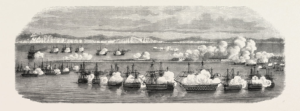 Detail of Bombardment and Capture of the Forts at Kinburn. The Crimean War, 1855 by Anonymous