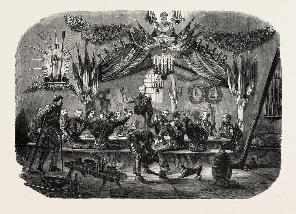Detail of Celebrating the Feast of St. Barbara, Vincennes, 1855 by Anonymous