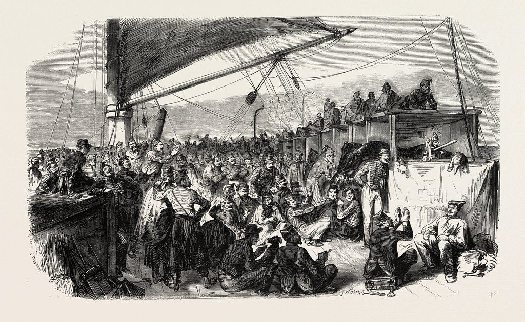 Detail of The Army of the Orient: Comedy, 1855 by Anonymous