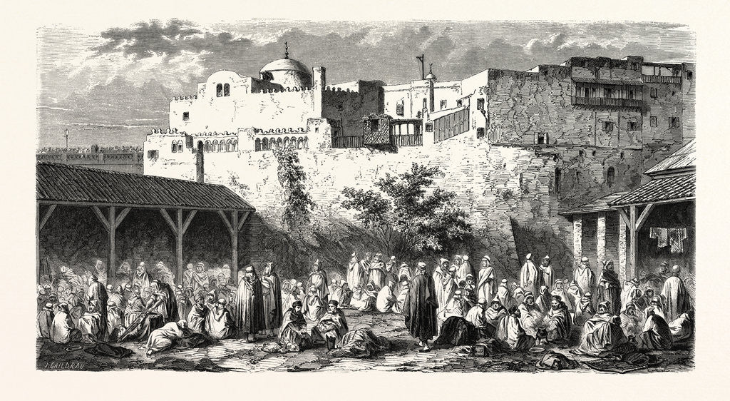 Detail of Camp Algiers, Pilgrims Returning from Mecca, 1855 by Anonymous