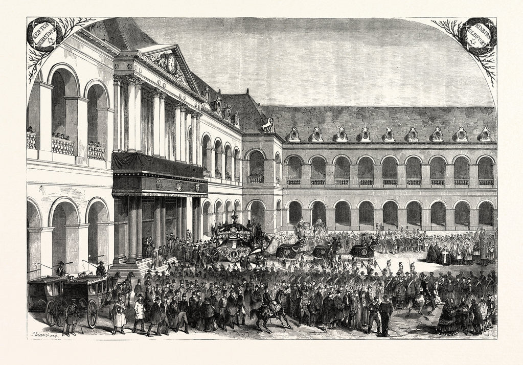 Detail of Funeral of Admiral Bruet, Coming from Des Invalides in Paris, France, 1855 by Anonymous