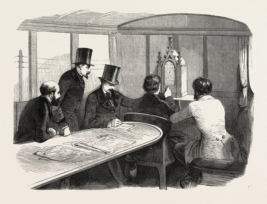 Detail of Telegraphy Locomotives. Inside the Car During Operation, 1855 by Anonymous