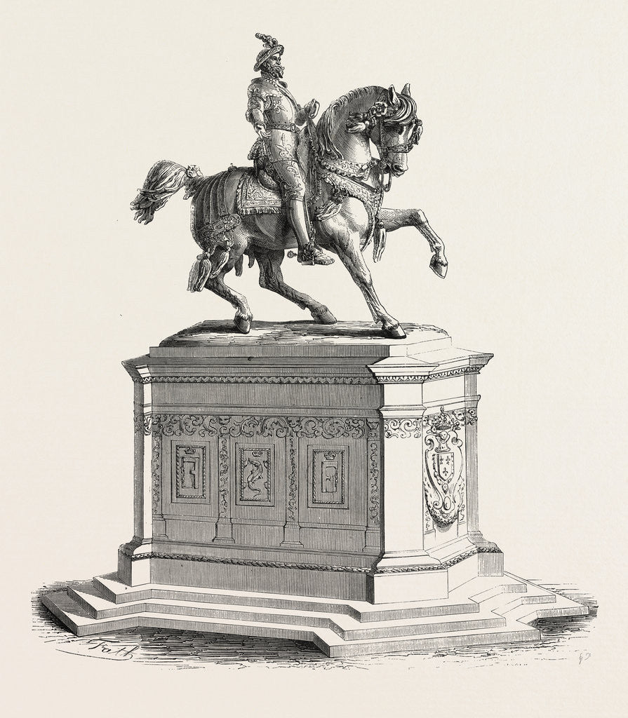 Detail of Equestrian Statue of Francis I to the Court of the Louvre, 1855 by Anonymous