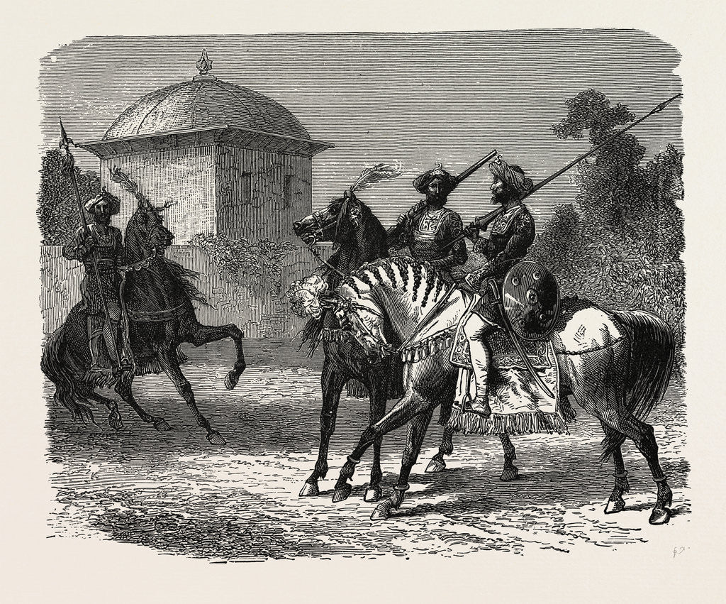 Detail of Horsemen of the Bodyguard of the Gaikwar of Baroda by Anonymous