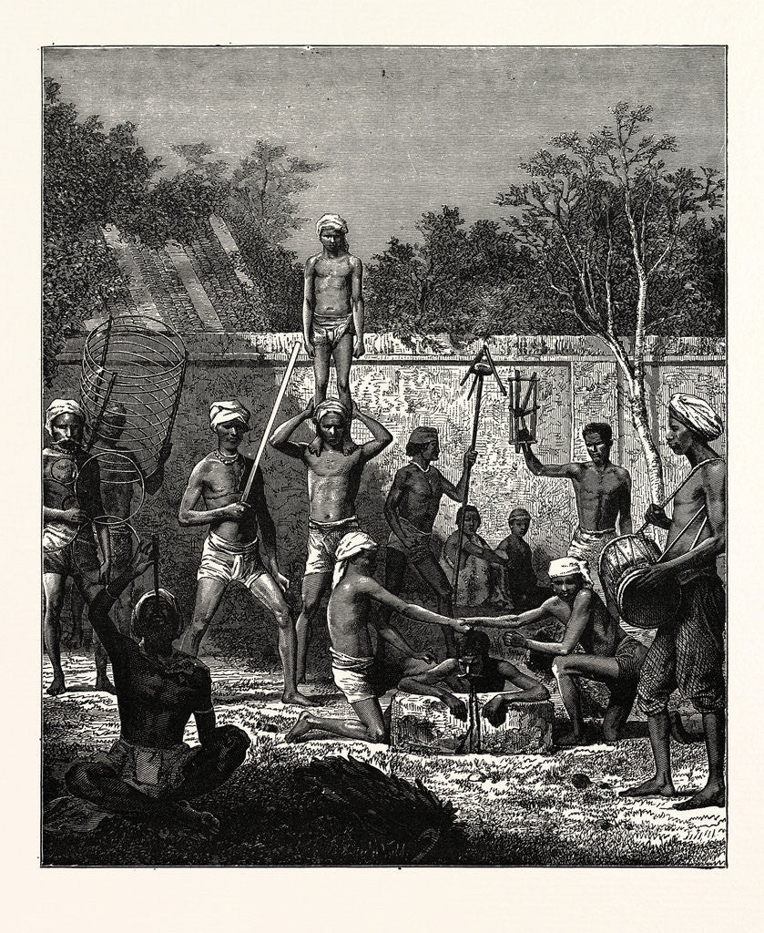 Detail of Hindoo Jugglers, India by Anonymous