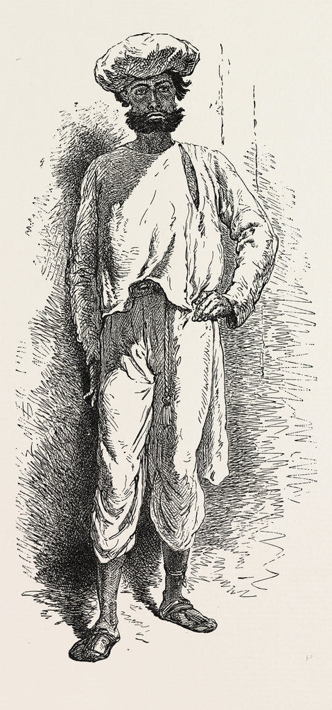 Detail of Inhabitant of the Matheran Range, Western Ghauts by Anonymous