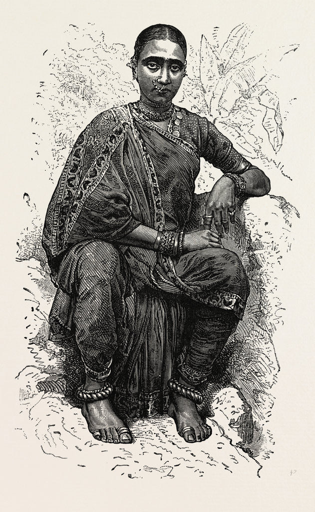 Detail of Young Woman of Madras, India by Anonymous
