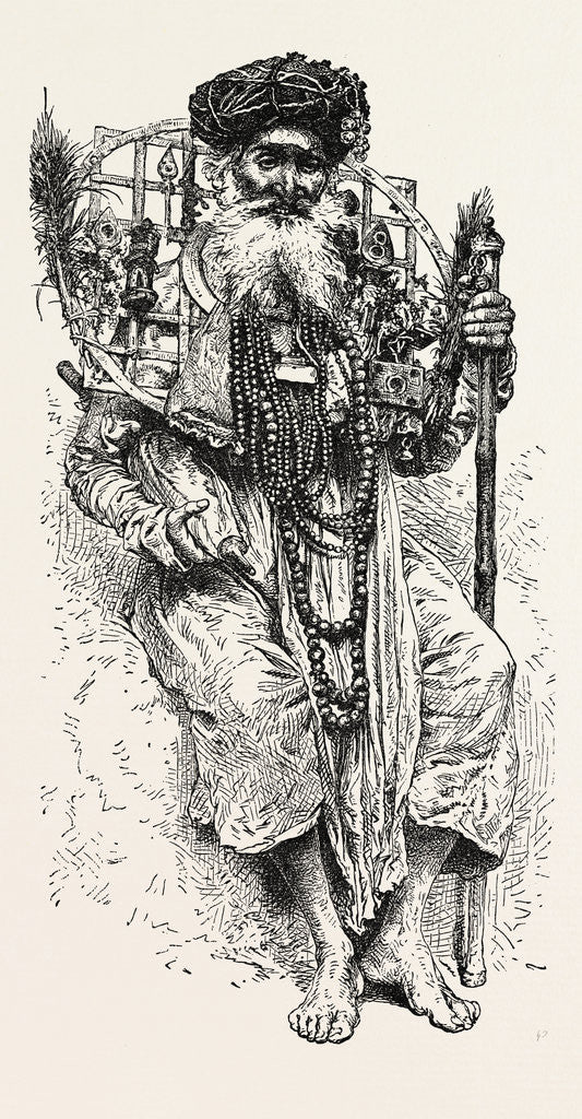 Detail of Indian Fakir Carrying a Large Circlet of Iron Around His Neck by Anonymous