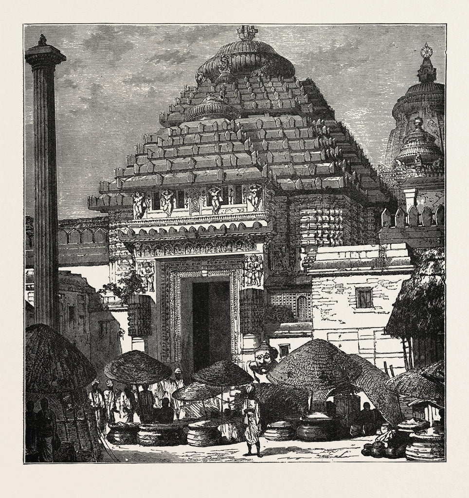 Detail of Entrance to the Temple of Juggernaut, India by Anonymous