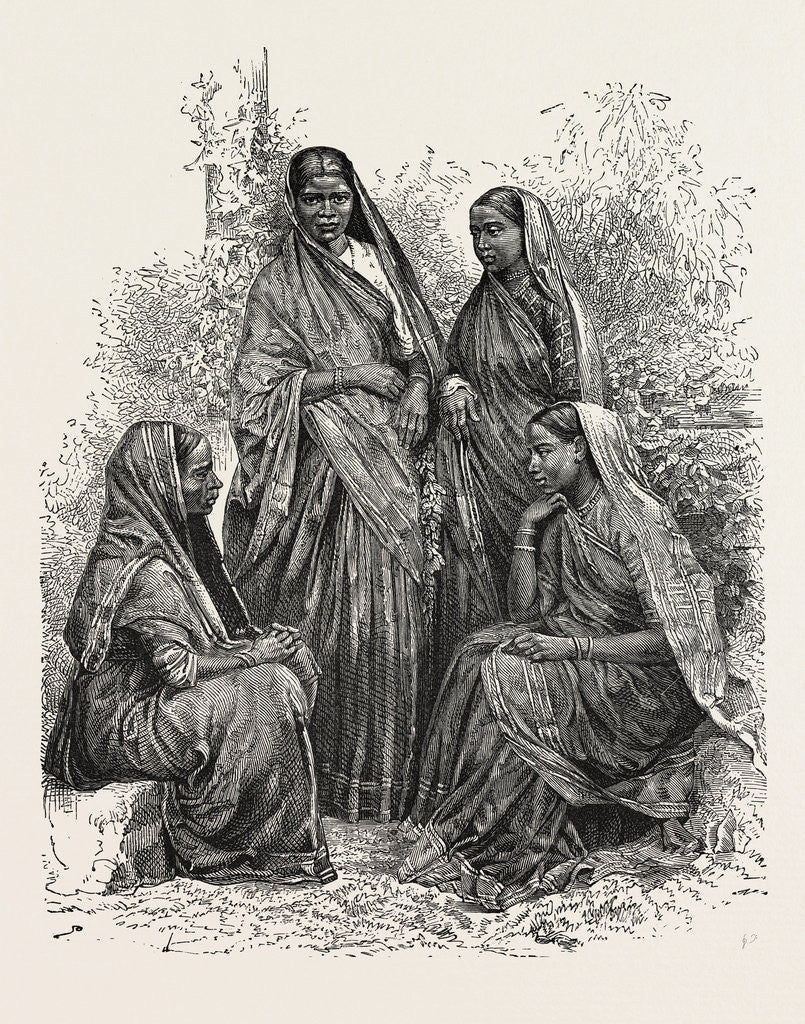 Detail of Native Women (Bombay Presidency), Converts to Christianity by Anonymous