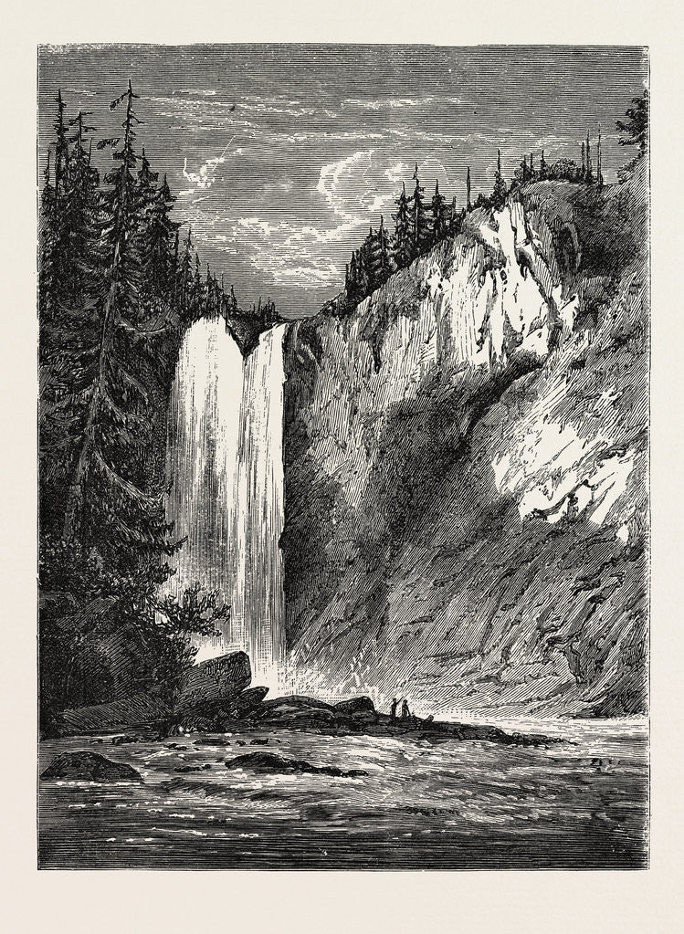 Detail of View of the Snoqualami Falls, Washington Territory by Anonymous