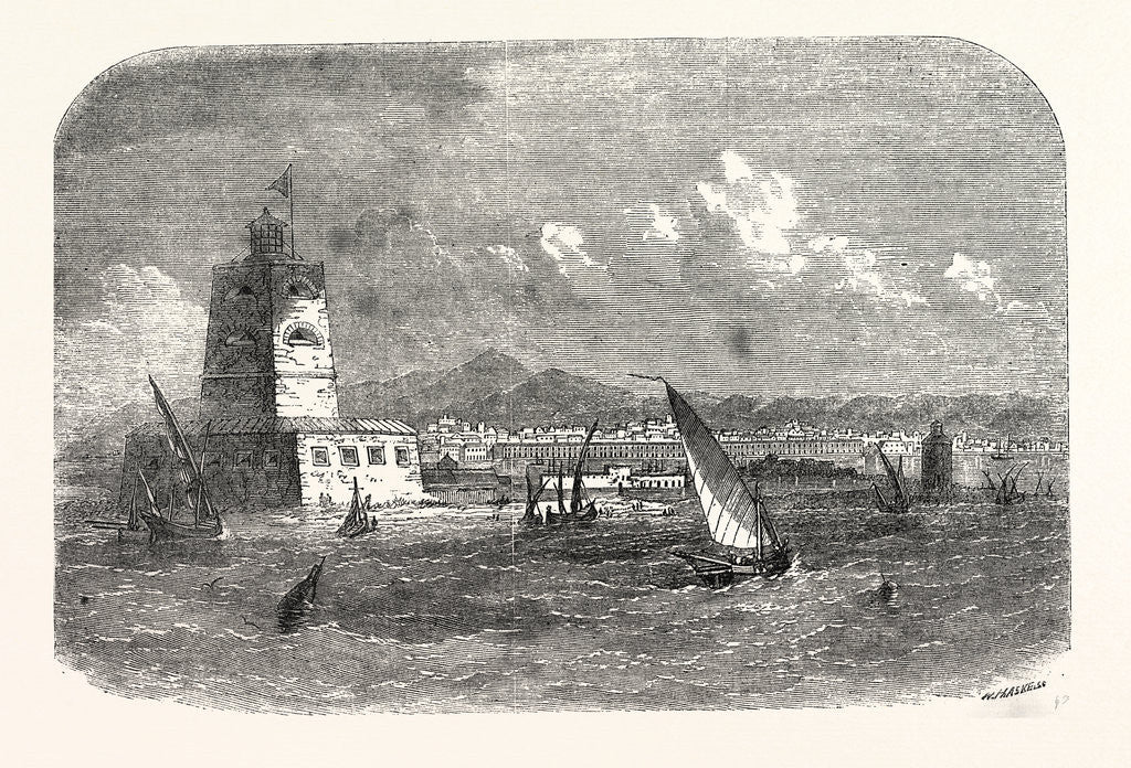 Detail of Harbour and City of Messina Italy by Anonymous