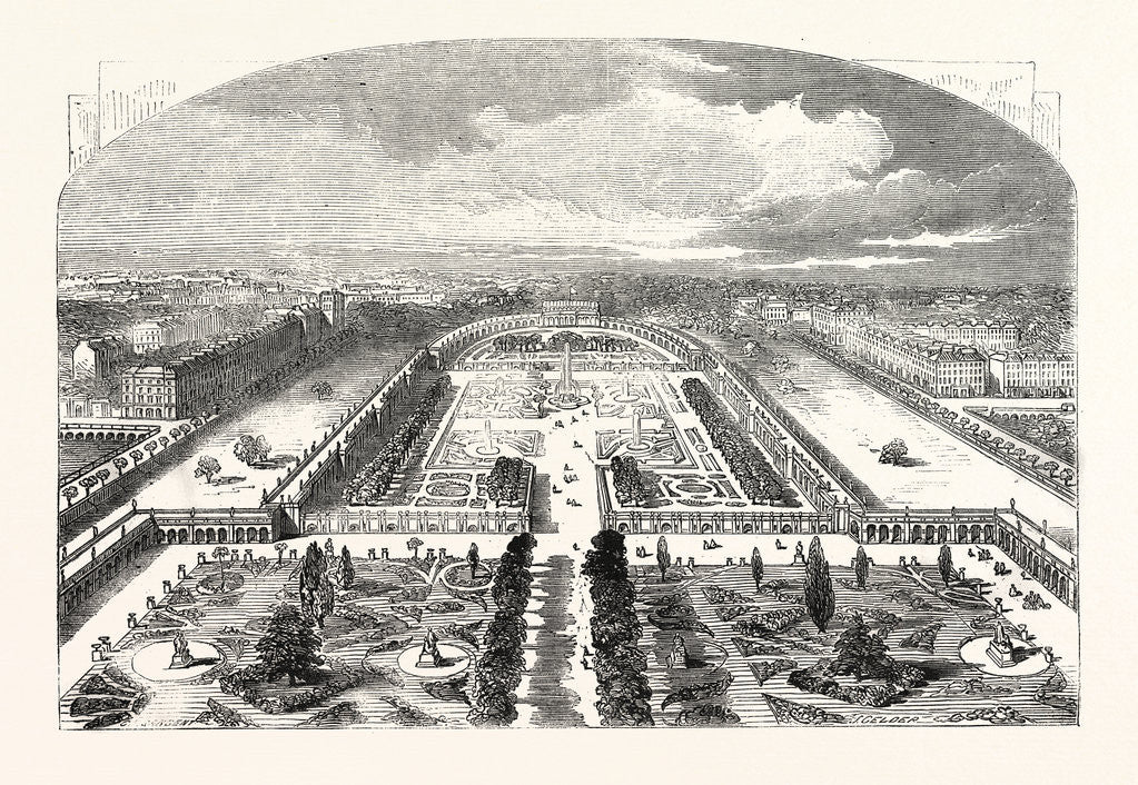 Detail of The Gardens of the Horticultural Society at Kensington Gore by Anonymous
