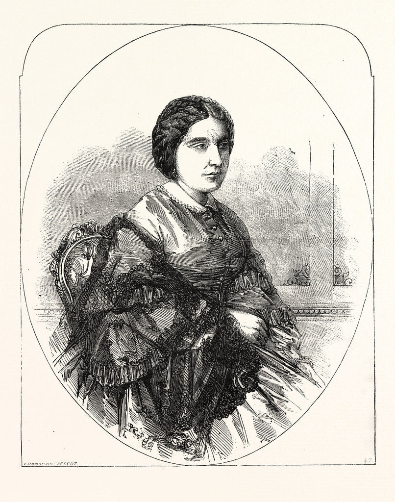 Detail of Madame Miolan-Carvalho, of the Royal Italian Opera, Covent Garden, London by Anonymous