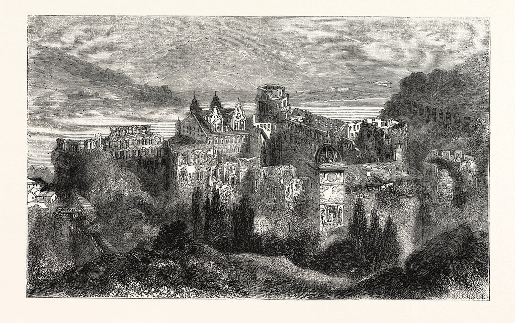 Detail of Heidelberg Castle, Germany by Anonymous