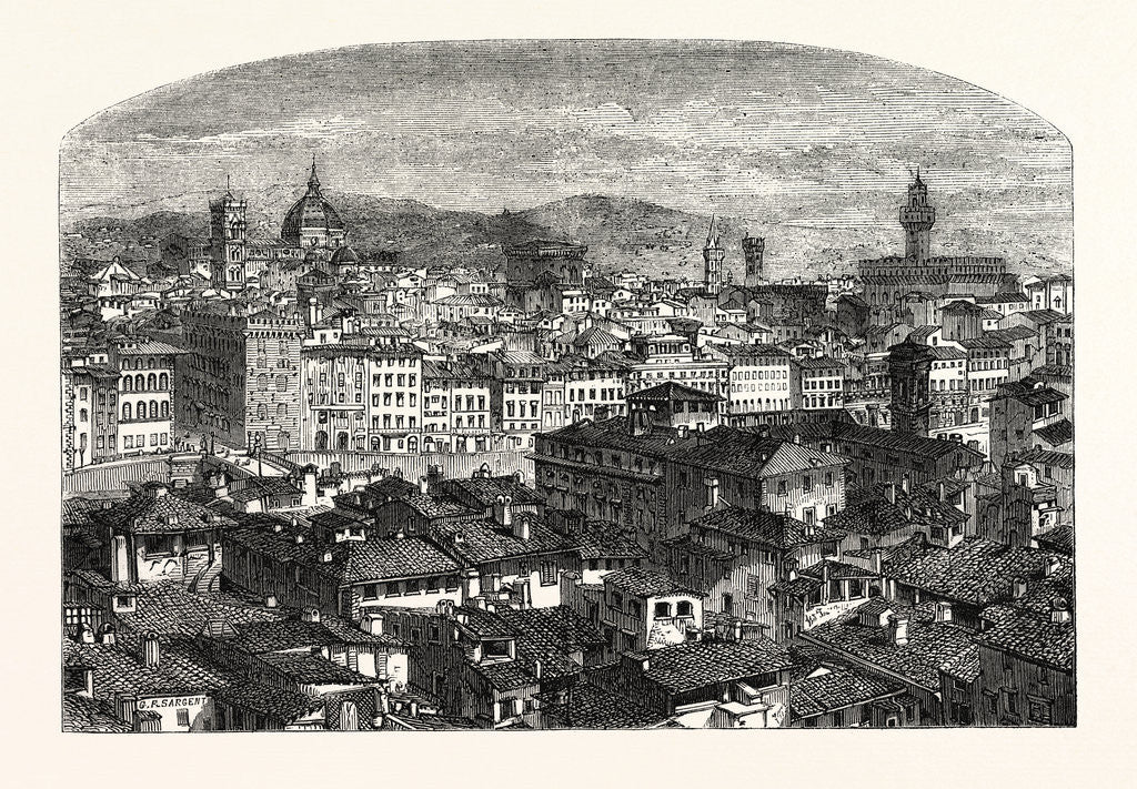 Detail of Florence, Capital of Tuscany Italy by Anonymous