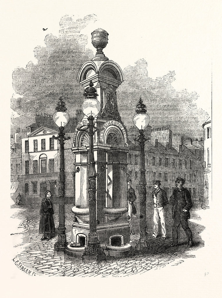 Detail of The Sinclair Fountain, Edinburgh by Anonymous