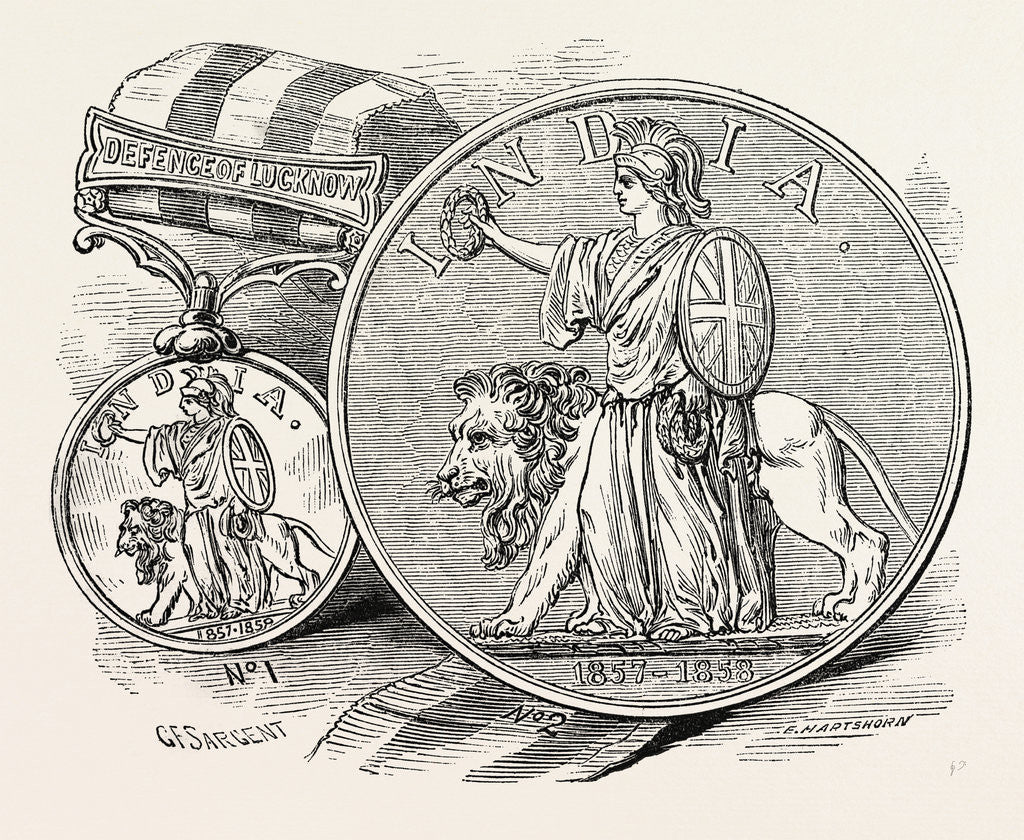 Detail of Given by Her Majesty, Queen Victoria, for Services in India by Anonymous