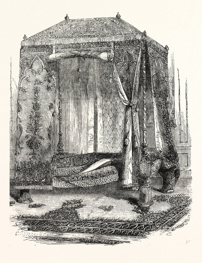 Detail of Gold Bedstead Presented to Her Majesty Queen Victoria by Anonymous