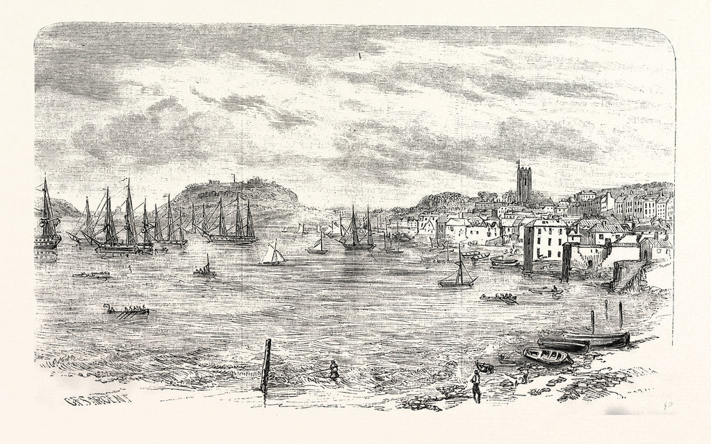Detail of The Town and Harbour of Falmouth by Anonymous