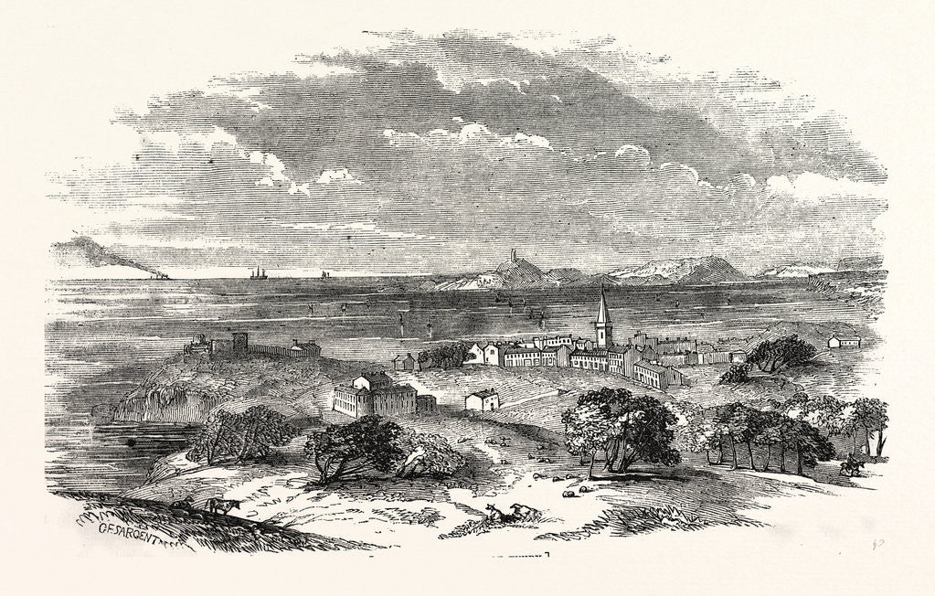 Detail of Town and Harbour of Tenby, Pembrokeshire by Anonymous